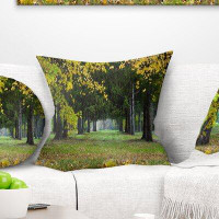 East Urban Home Landscape Park in Autumn Throw Pillow