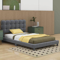Munora Upholstered Platform Bed With Soft Headboard