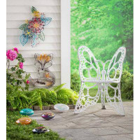 Wind & Weather Cast Aluminum White Butterfly Wings Chair