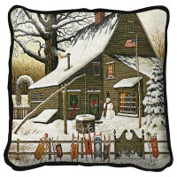 Pure Country Weavers Cocoa Break at the Copperfields Cotton Throw Pillow