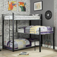Isabelle & Max™ Metal Twin Triple Decker Bed In Sand Black