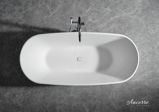 Ancerre - Heritage 71x32 Inch Freestanding Solid Surface Bathtub in Matte White or Black with Center Drain  ANC in Plumbing, Sinks, Toilets & Showers - Image 3