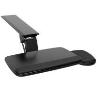 Mount-it Mount-It! Adjustable Under Desk Keyboard Tray and Mouse Drawer Platform with Wrist Rest Pad, 17.25"
