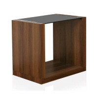 Hokku Designs Clouet Floor Shelf End Table with Storage
