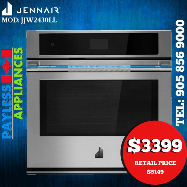 Jenn-Air Rise JJW2430LL 30 Single Wall Oven With Convection Stainless Steel Color in Stoves, Ovens & Ranges in Markham / York Region