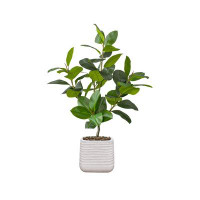 Vintage Home 60.57" Artificial Rubber Tree in Planter