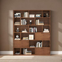 RARLON Simple solid wood bookcase shelves layered shelf