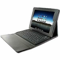Bluetooth Keyboard with Leather Case for iPad 2-3-4 &amp; Tablets