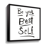Trinx Be Your Best Self Gallery Wrapped Floater-Framed Canvas