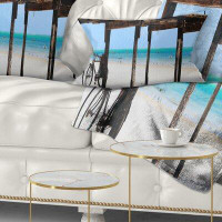 Made in Canada - East Urban Home Seascape Sand Beach in Zanzibar Island Lumbar Pillow