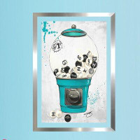 Picture Perfect International 'Bubblicious in Blue' Framed Graphic Art Print
