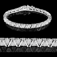 14k Gold Diamond Tennis Bracelet 3.90CTW Bracelet en Diamants