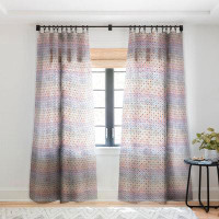 East Urban Home Schatzi Brown Thema Tiles Ombre 1pc Sheer Window Curtain Panel