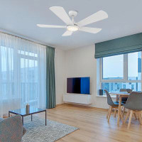 Latitude Run® 52'' 3 - Blade LED Smart Standard Ceiling Fan with Remote Control and Light Kit Included
