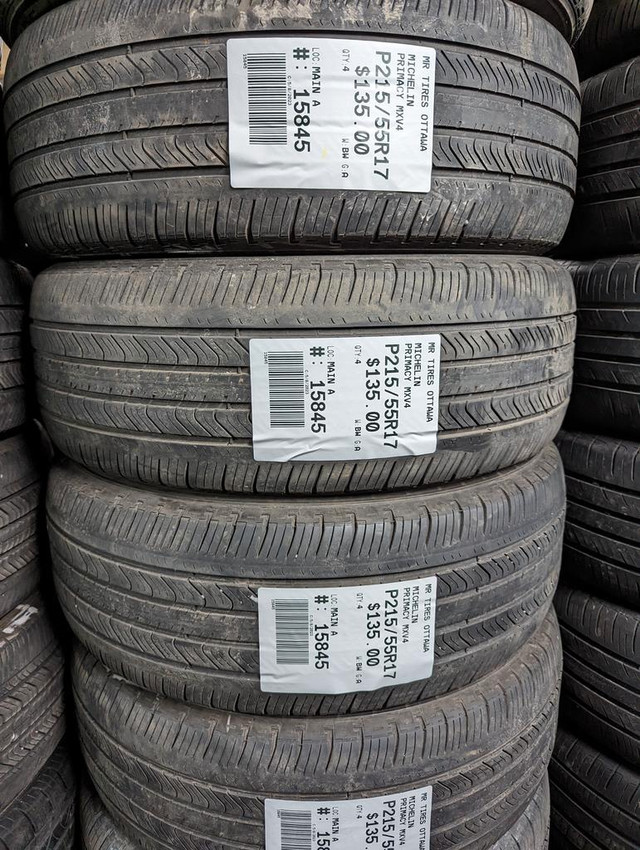 P215/55R17  215/55/17  MICHELIN PRIMACY MXV4  ( all season summer tires ) TAG # 15845 in Tires & Rims in Ottawa