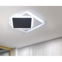 Orren Ellis 2-Light LED Flush Mount Ceiling Light Rectangle Close To Ceiling Lamp Acrylic Decorative Lighting Fixture