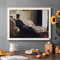 Vault W Artwork Meditation, Madame Monet Sitting on a Sofa, 1870- Rustic Framed Gallery Wrapped Canvas