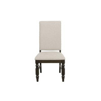 Canora Grey Dark Oak Finish Wooden Dining Chairs Set Of 2 Cream Upholstered Back Seat Nailhead Trim Modern Dining Furnit