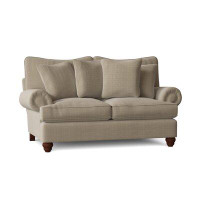 Canora Grey Kamali 74" Rolled Arm Loveseat with Reversible Cushions