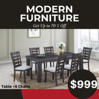 7 Pc Wooden Extendable Dining Set on Sale !! Furniture Sale Mississauga !!