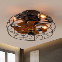 Williston Forge Arantzazu 19.6'' - Caged Ceiling Fan with Remote Control