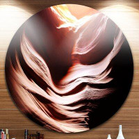 Made in Canada - Design Art 'Antelope Canyon in Brown Shade' Graphic Art Print on Metal