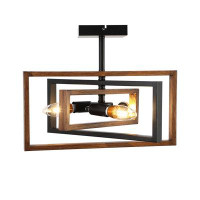 Gracie Oaks Charies Rustic 3-Light Chandelier Metal Lamp Fixture Farmhouse Dining Room Pendant Light
