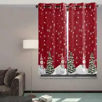 The Holiday Aisle® Bedroom Curtain Panel, Window Curtain, Living Room Glass Door - 2 Sets Of Panels,