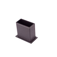 Inbox Zero MOOG Leather Desk Set - Desk Office Accessories-Office Organizer-Desk Pad-Storage-12 Pieces (Black)
