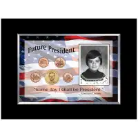 American Coin Treasures Future President 5 Coin Desk Framed Memorabilia