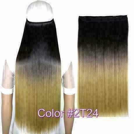 OMBRE HIGH  HEAT RESISTANT Synthetic CLIP IN Hair Extension,120g, 24 GREAT CHOICE in Other - Image 4