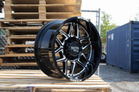 !!BLOWOUT!! 20x10 Moto Metal MO992 Folsom Gloss Black And Milled Wheels Priced At $1528