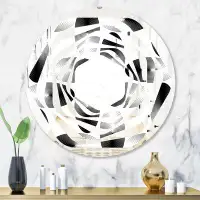 East Urban Home Whirl Geometrical Abstract Pattern IV Modern Frameless Wall Mirror