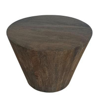 Wade Logan Solid Wood Drum End Table