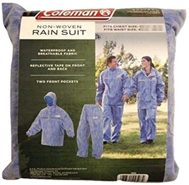 Big and Tall Rain Suit - Coleman® 3XL Non-Woven Rainsuit. Big Box Surplus Stock Deal,  While Supplies Last! in Men's