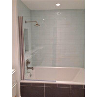 Ark Showers 33.5" x 60" Pivot Frameless Tub Door with ClearShield® Technology