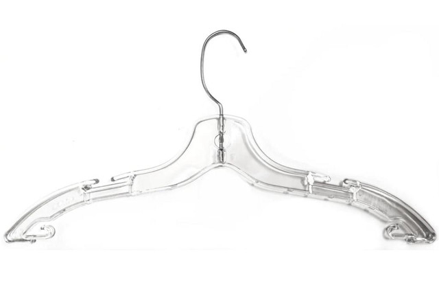 17” HEAVY DUTY/PLASTIC - TOP DRESS/SHIRT HANGERS, CLEAR/BLACK - 100 PCS IN A BOX REG $99.95/SALE $80 in Other in Newfoundland - Image 2
