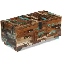 World Menagerie Chicopee Coffee Table Accent Table with Storage Chest Solid Wood Mango/Reclaimed