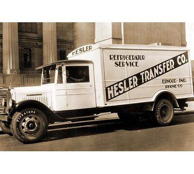 Buyenlarge 'Hesler Transfer Co. Delivery Truck with Refrigerator Service' Photographic Print in Refrigerators