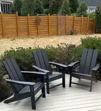 Outdoor Patio Adirondack Lawn Chair Garden Balcony Deck Lounger Armchair