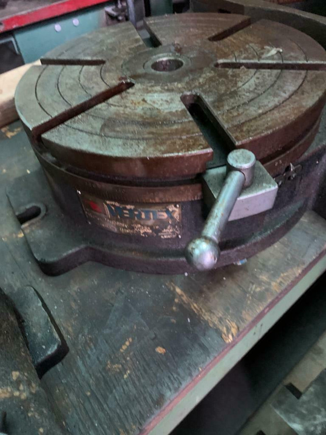 Rotary Table  12in. dia Vertex horizontal vertical, t-slotted, incremental dial, nice condition in Other Business & Industrial in Ontario - Image 4