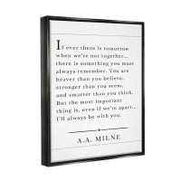 Stupell Industries I''ll Always Be With You A.A. Milne Canvas Wall Art By Lettered And Lined