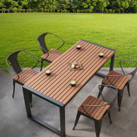 SHINYOK Outdoor Table And Chair Courtyard Outdoor Dining Table And Chair Combination Park Leisure Tea Table And Chair Ou