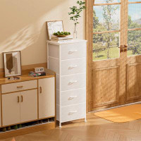 Ebern Designs Dresser for Bedroom with 5 Drawers, Dresser Tall Storage Tower for Closet, Girs' Room Chagnon
