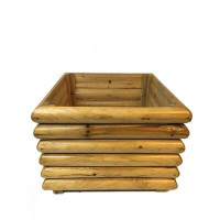 MGP Master Garden Products Square Log Cabin Planter, 26'W x 24" H