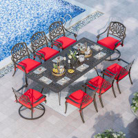 Wildon Home® Nancylou Rectangular 8 - Person 86.6'' L Outdoor Restaurant Dining Set