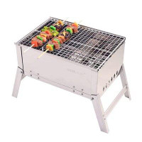 DALELEE Barbecue Outdoor Portable Charcoal Grill Stainless Steel Stove Patio Camping BBQ