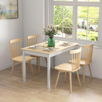 Dining Table 47.2" L x 29.5" W x 29.5" H Natural Wood