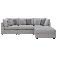 Wade Logan Blydenburgh 4 - Piece Upholstered Chaise Sectional