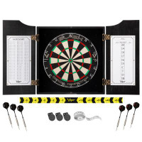 GLD Products Viper by GLD Products Hudson All-in-One Dart Centre: Classic Solid Wood Dartboard Cabinet & Official 17.75